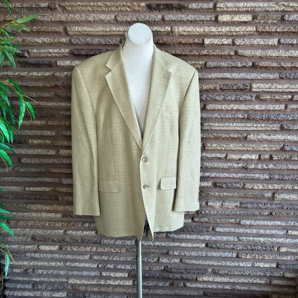 Chaps 100% Silk Men’s 2 Button Blazer Sport Coat Size 48R - Picture 8 of 9